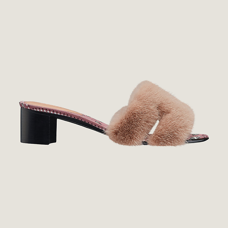 【HERMES】H232120Z VE360 Multicolore Rose Perle オズミュール Hermès Oz Mule in Multicolore Rose Perle